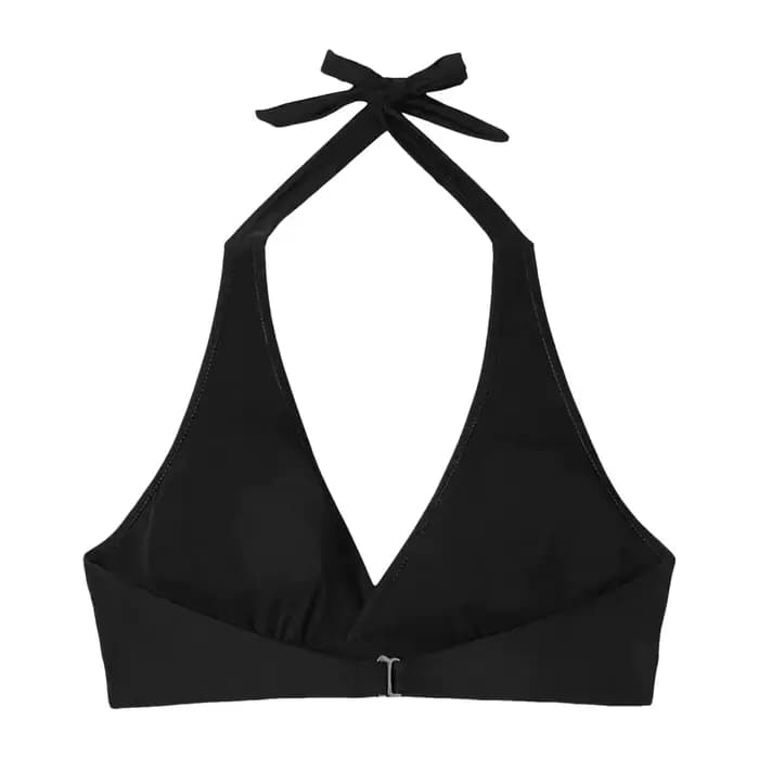 Haut de bikini sexy pour femme, col en V, couleur unie, push-up, maillot de bain femme