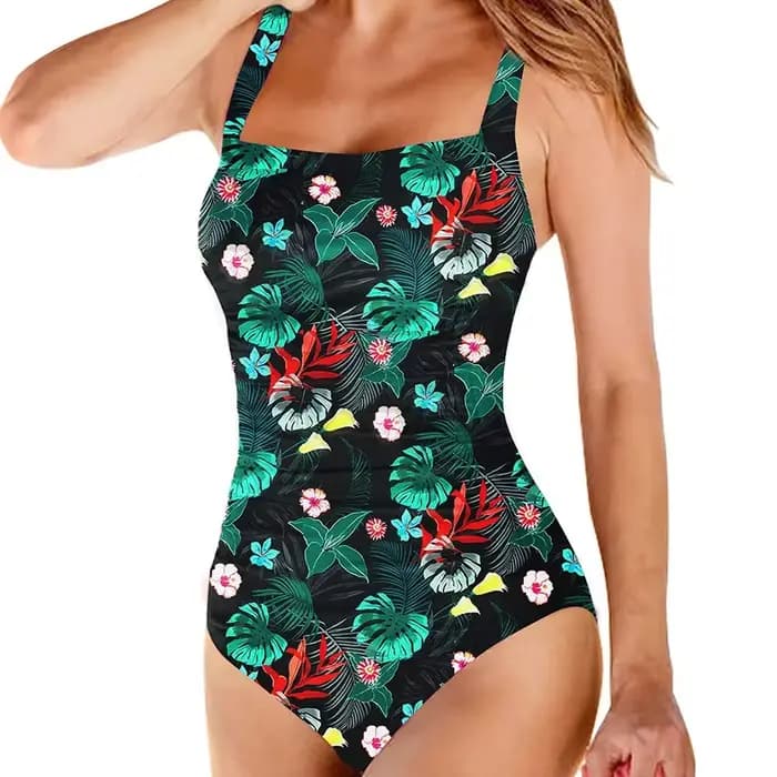 Maillot de bain une pièce imprimé style bikini pour femme