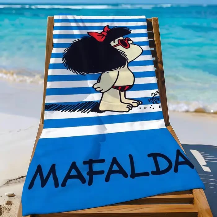 Serviette Mafalda pour la plage