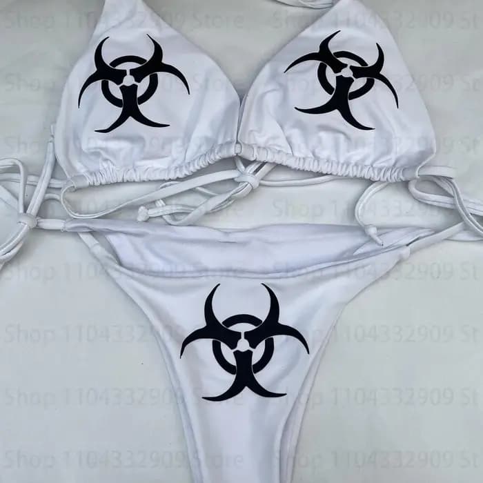 2000s gothique Vintage bikini Y2k style graphique femmes fée poubelle