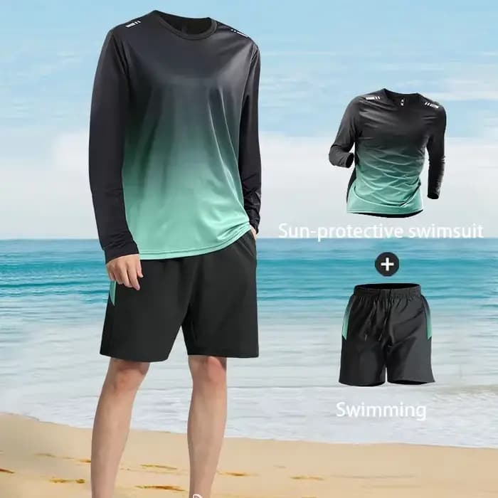2025 nouveau maillot de bain, maillot de bain pour hommes à manches longues et pantalons longs de pr