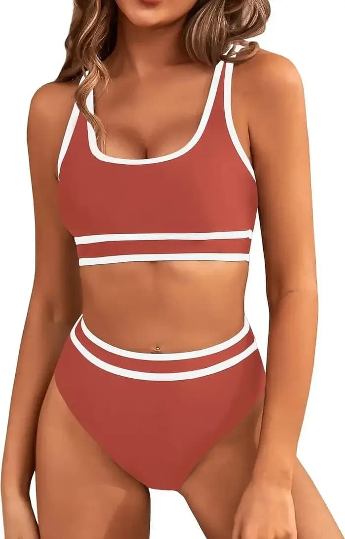 Maillot de bain bikini sexy pour femme, deux pièces, design tendance fendu, mode transfrontalière, tenue de piscine et de plage