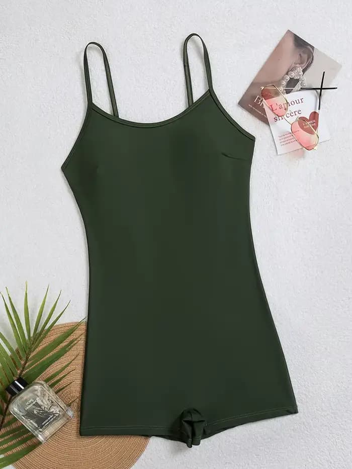 Maillot de bain une pièce sexy à fines bretelles Vzvn pour femme
