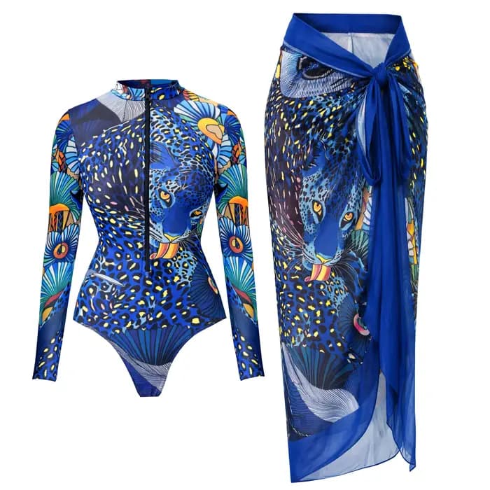 Nouveau Maillot de Bain 2 Pièces Femme 2026 – Ensemble Bikini Sport Surf Manches Longues