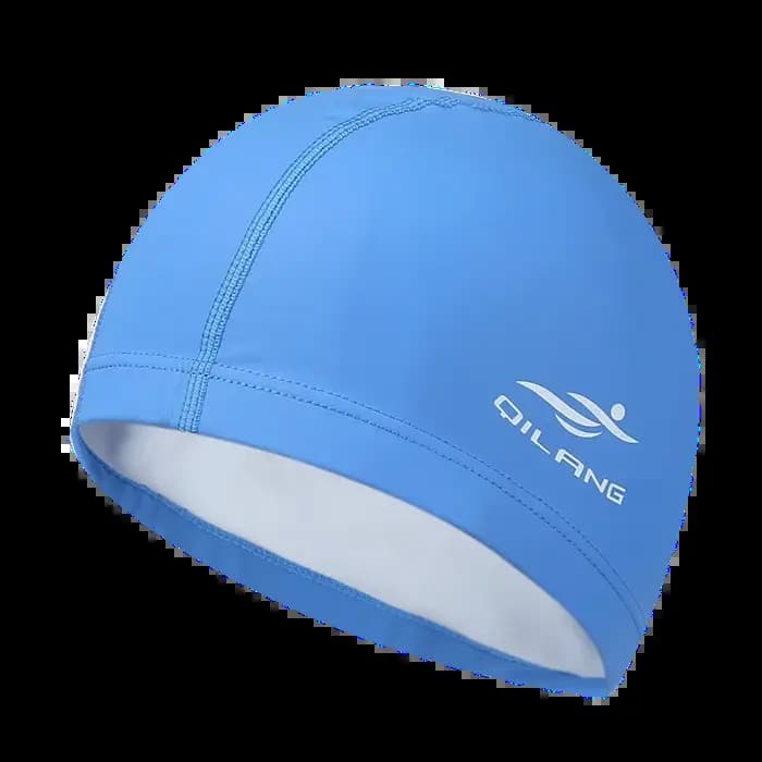 Bonnet de bain adulte imperméable Pu unisexe couleur unie piscine casquette de plongée cheveux longs protection des