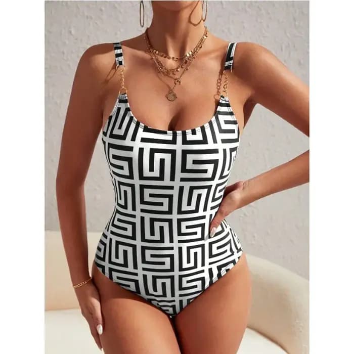 Maillot de bain une pièce imprimé rétro