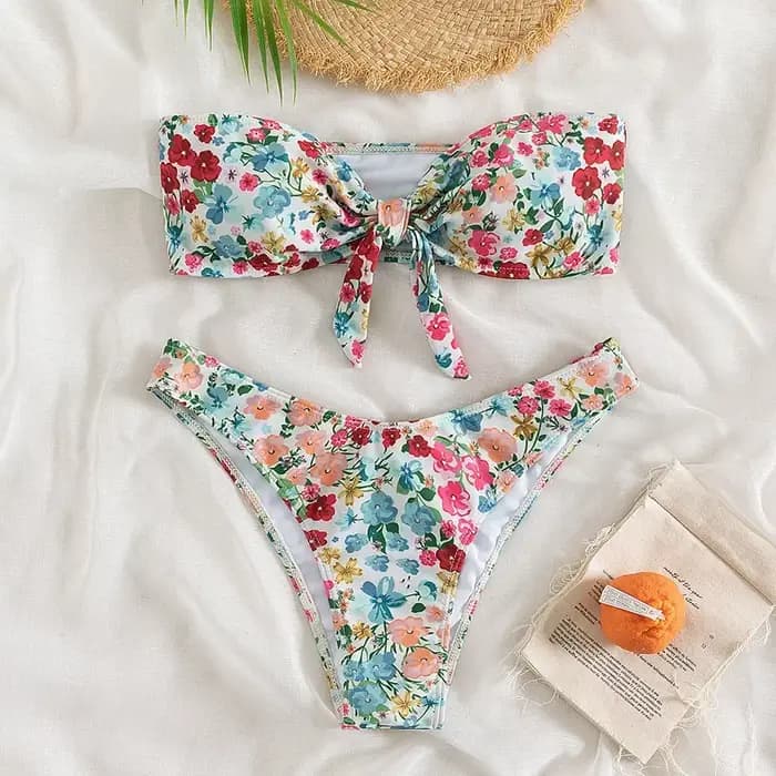 Maillot de bain Bandeau imprimé Floral