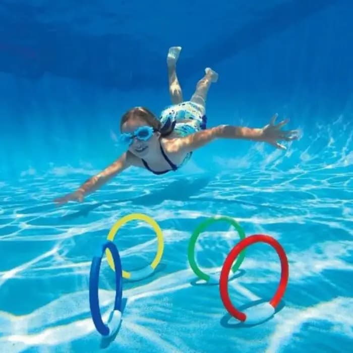 Anneaux de plongée coulants, jeux de plongée en piscine, jouets colorés, accessoires de natation, récupération sous-marine, entraînement au développement des compétences