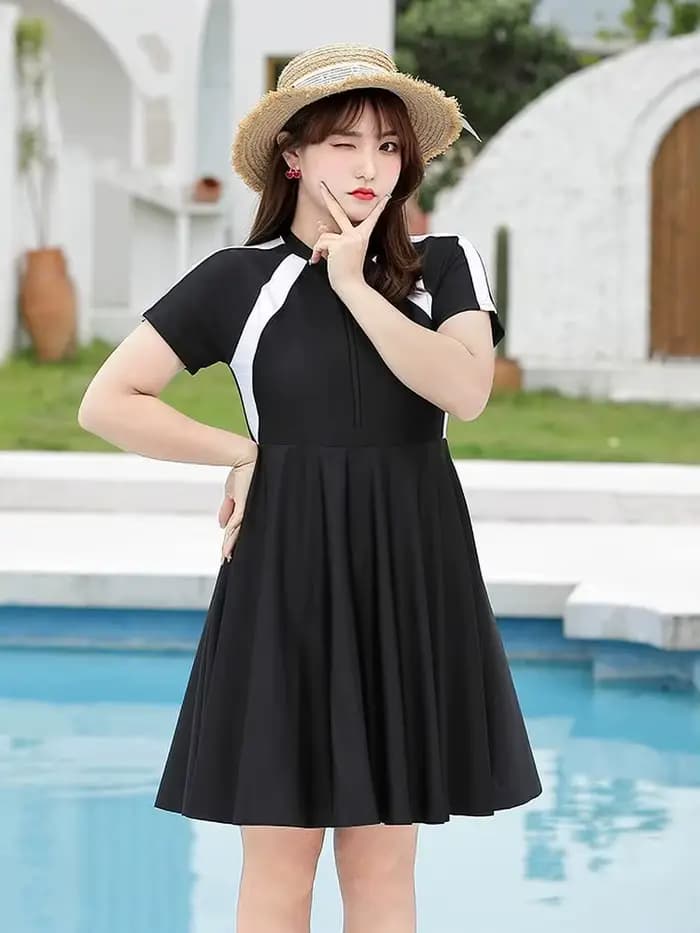 Maillot de bain une pièce pour femme 2026, coupe ample, couleur unie, dentelle, effet amincissant et cache-ventre, pour sources chaudes