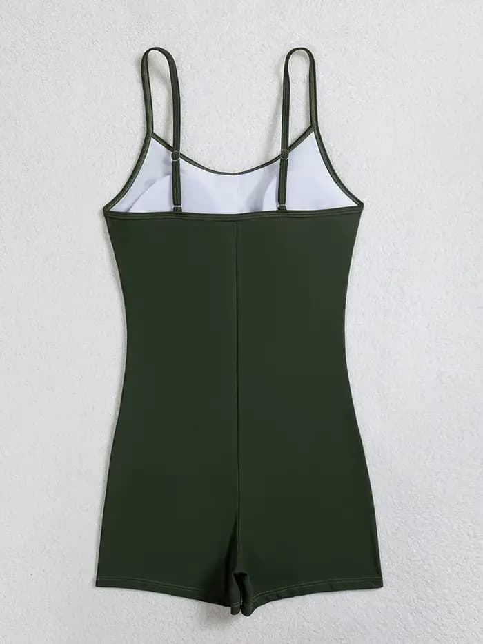 Maillot de bain une pièce sexy à fines bretelles Vzvn pour femme