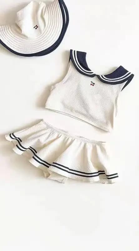 Maillot de bain une pièce pour bébés filles, nouvelle collection 2026, maillot de bain d'été bleu marine pour enfants