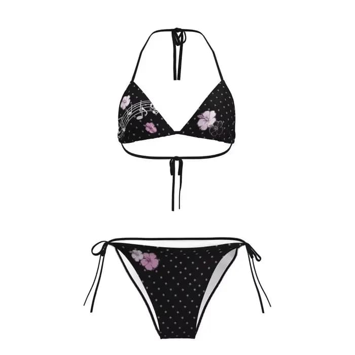 Ensemble de bikinis imprimés fleuris Sweet Spice Girls pour femmes, mode Y2k Harajuku, maillots de b