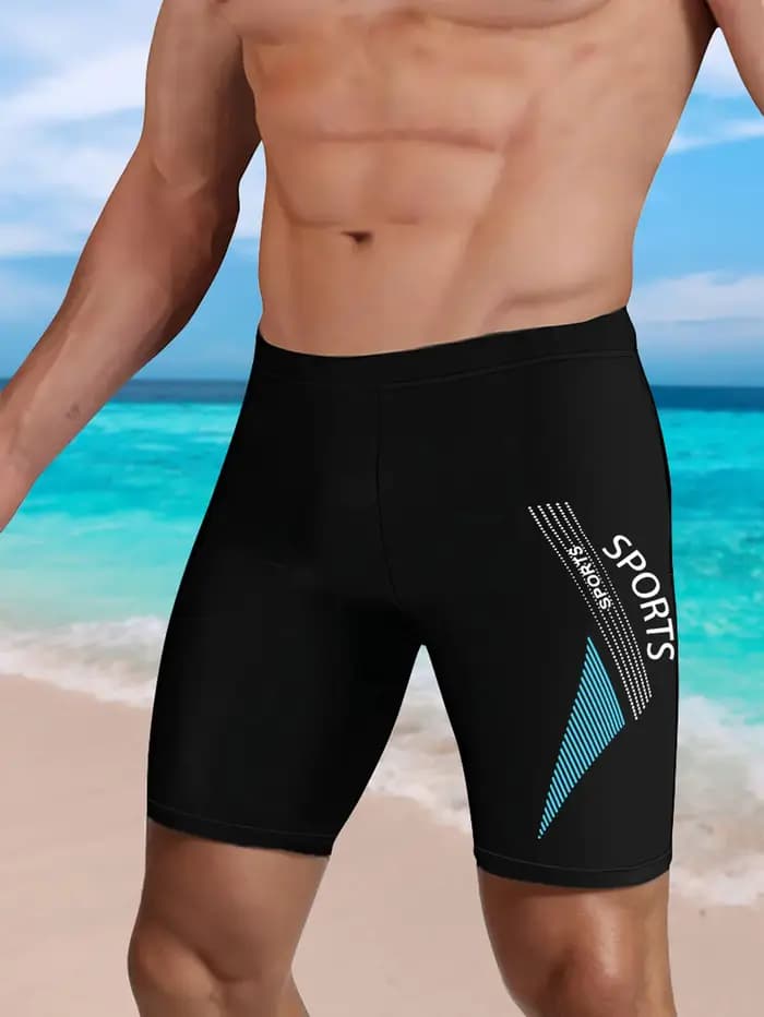 Shorts de bain pour hommes avec imprimés sportifs