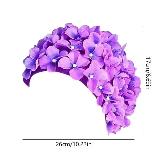 Bonnet de bain 3D à fleurs