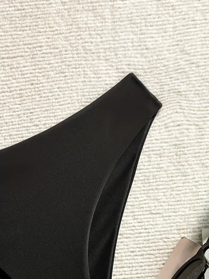 Slips de bain pour femmes, bas de maillot de bain une pièce, slips noirs sexy