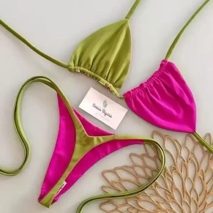 Maillot de bain bikini de plage brésilien sexy deux pièces