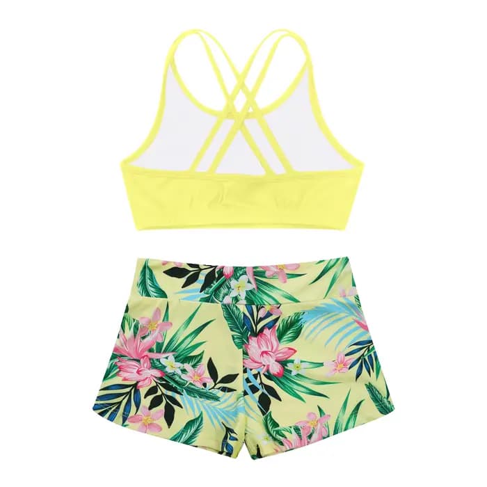 Maillot de bain imprimé floral pour enfants