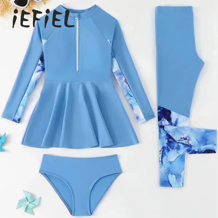 Maillot de bain trois pièces pour filles