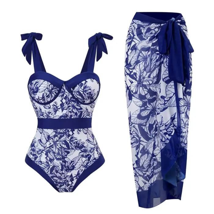 Maillot de bain une pièce à bretelles avec robe de plage 2026