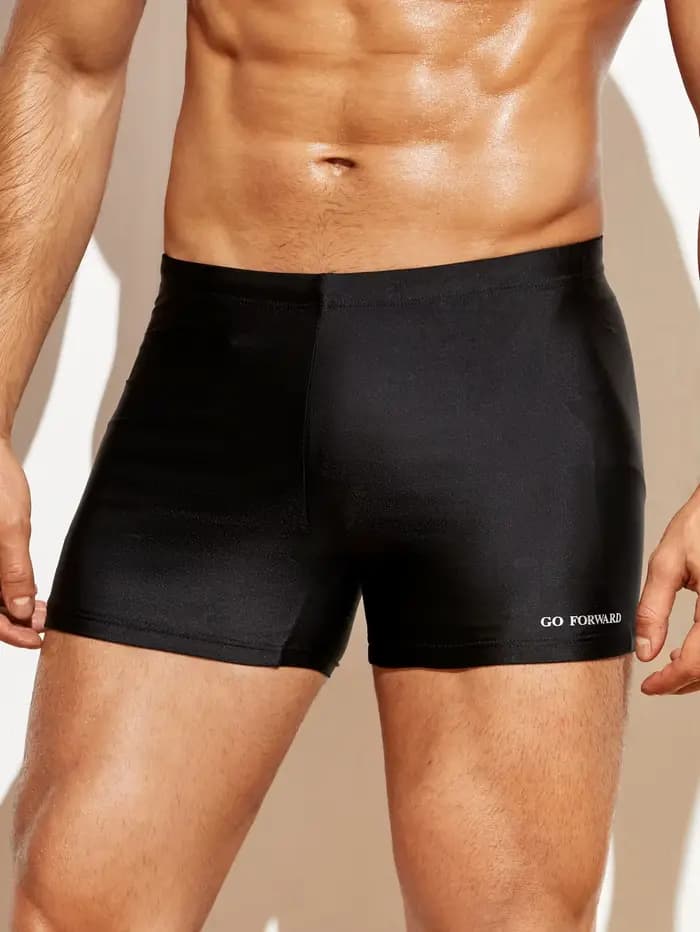 Pantalon de bain moulant à coins plats pour hommes, couleur unie, entraînement