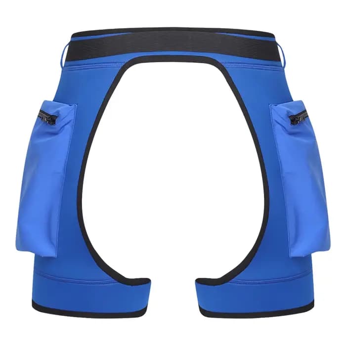 Combinaison de plongée réglable pour hommes et femmes, short de bain avec harnais à la taille et poches, fermeture auto-agrippante réglable, maillot de bain