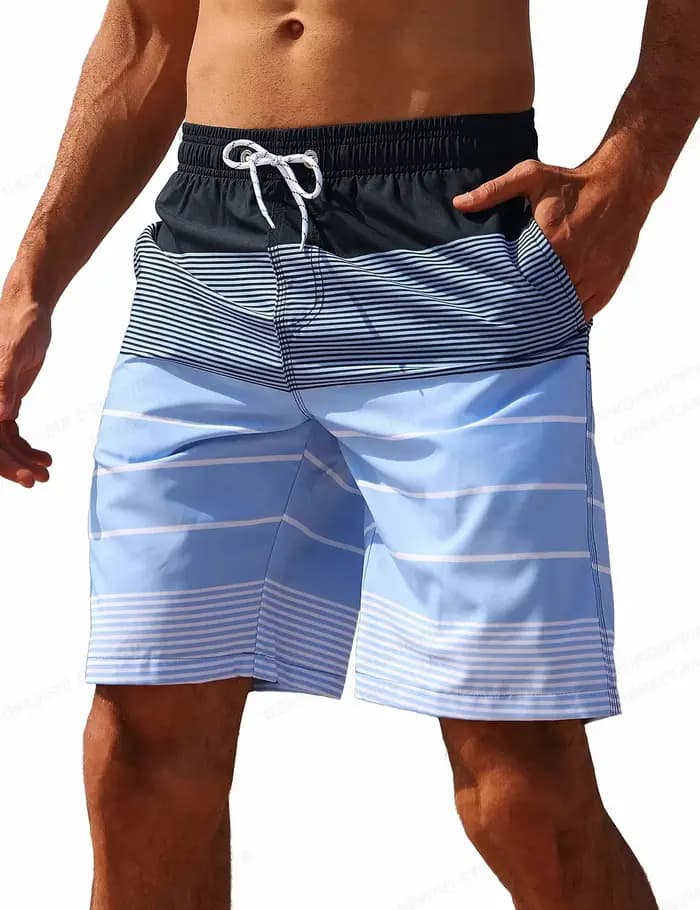 Short de bain à séchage rapide pour homme, respirant, avec cordon de serrage et poches, pour le surf, la plage, l'été, taille 5X