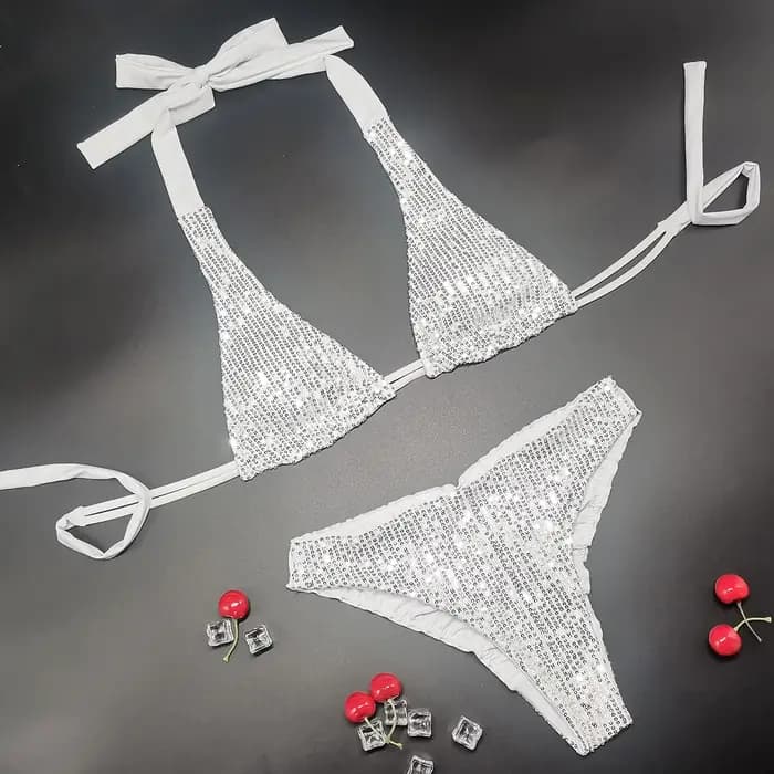 Vagues scintillantes Sexy Bikini femmes maillots de bain femme maillot
