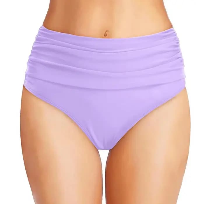 Traje De BañO Mujer 2025 Femmes Taille Haute Bas De Bikini Coupe Haute Bas De Bain Couverture Complète Bas De Maillot De Bain Blanshenlьник ж браrien