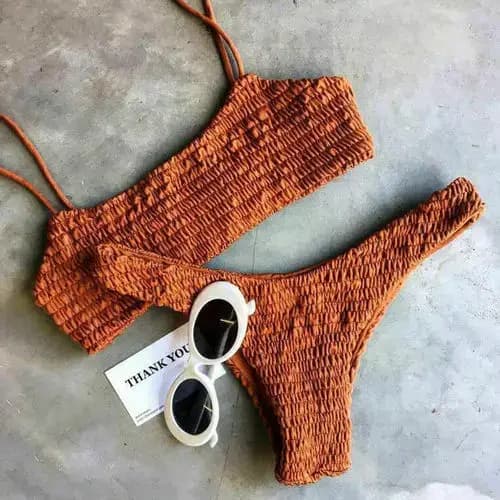 Nouvelle offre spéciale Sexy femmes push-up rembourré soutien-gorge Bikini ensemble plissé maillot de bain maillots de bain natation plage maillot de bain ensemble Bikini