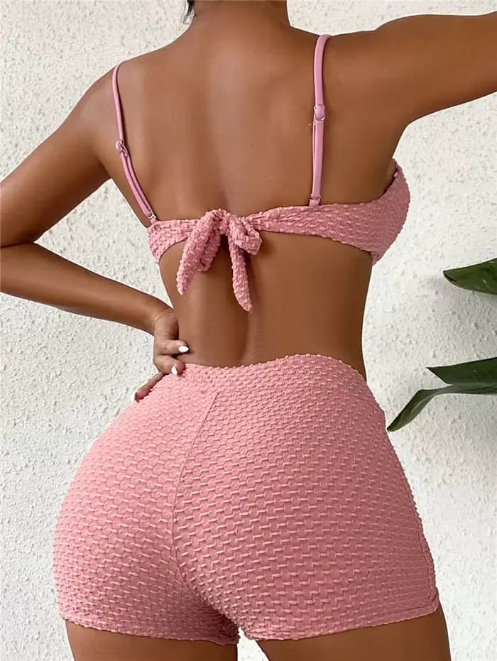 Maillot de bain blanc deux pièces pour femmes