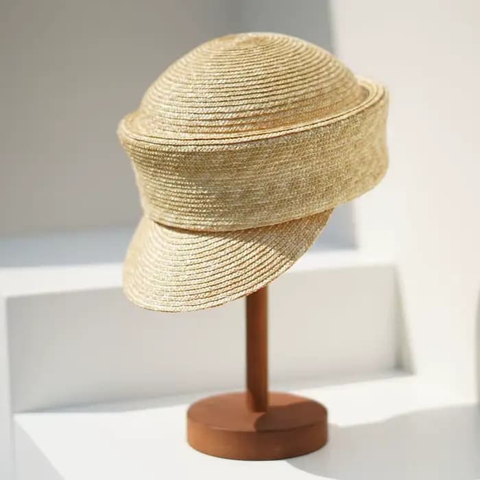 Chapeau de soleil d'été pour femme, chapeau de paille irrégulier, visière, chapeau de journal, activ