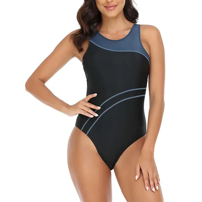 Une pièce grands maillots de bain fermé grande taille maillots de bain sport Push Up femmes natation corps maillot de bain femme plage piscine baigneur