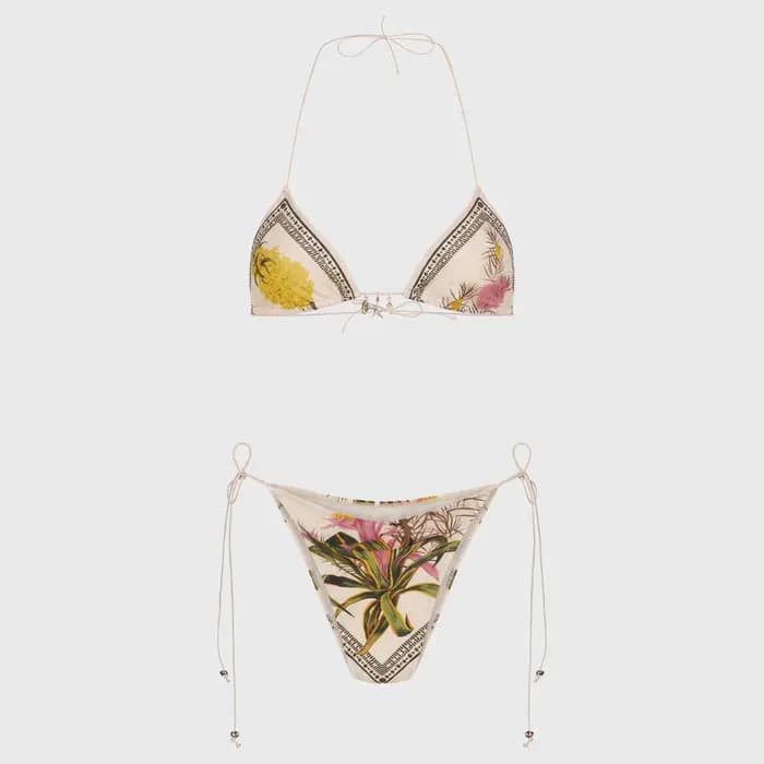 Maillot de bain une pièce imprimé à dos nu avec jupe paréo