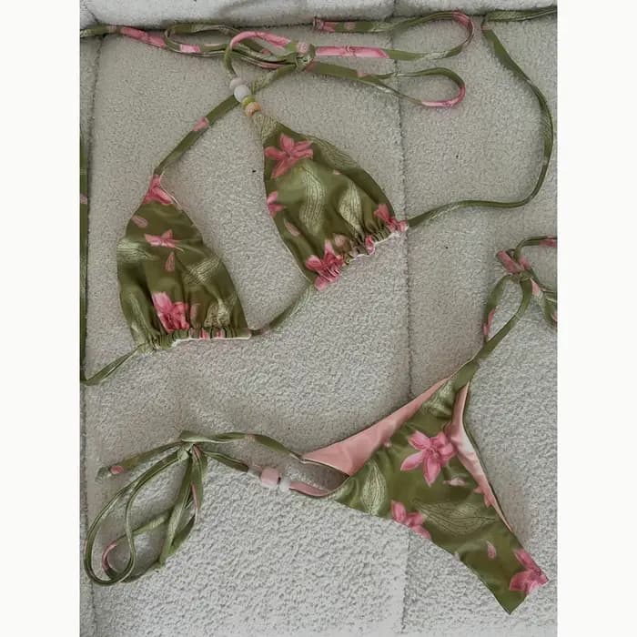 Micro Bikinis 2026 Sexy femmes maillot de bain maillots de bain femme Floral string Bikini ensemble Biquini maillot de bain maillot de bain maillots de bain