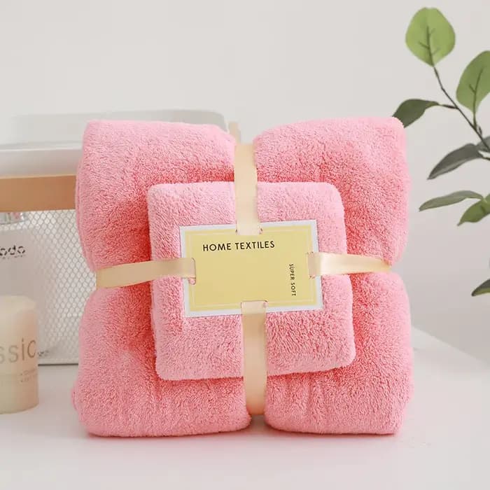 Ensemble de serviettes de bain en velours pour adultes