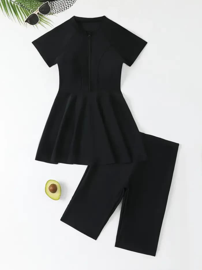 Maillot de bain zippé et short de plage 2026 pour femme
