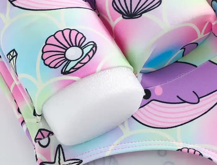 Maillot de bain une pièce avec bonnet pour bébé fille