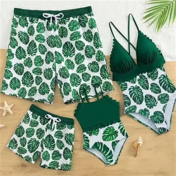 Famille correspondant maillot de bain été père fils mère fille maillots de bain nouvelle plage ensol