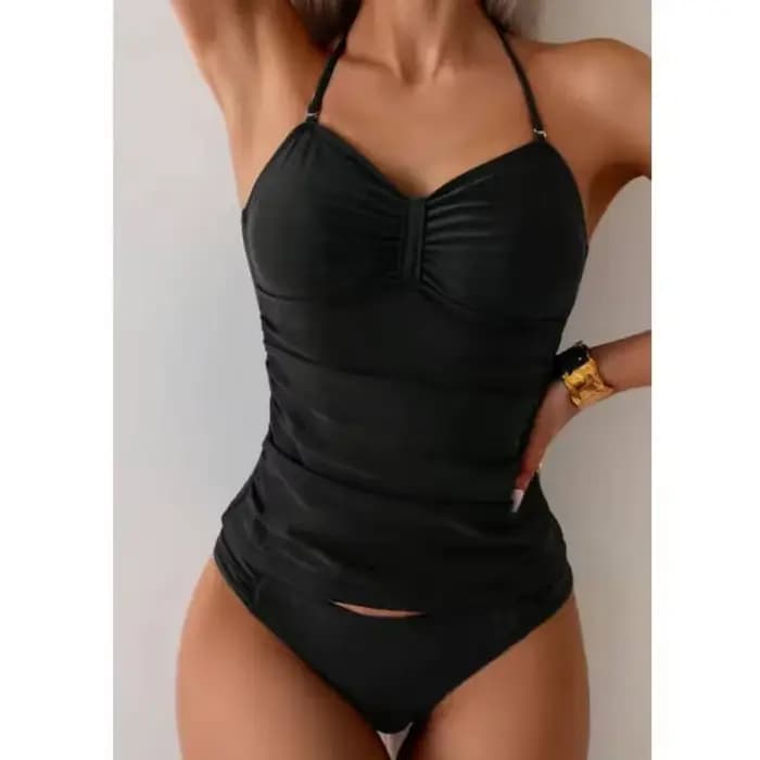 Maillots de bain deux pièces pour femme, collection été 2026 : Ensemble tankini et maillot de bain dos nu push-up pour la plage