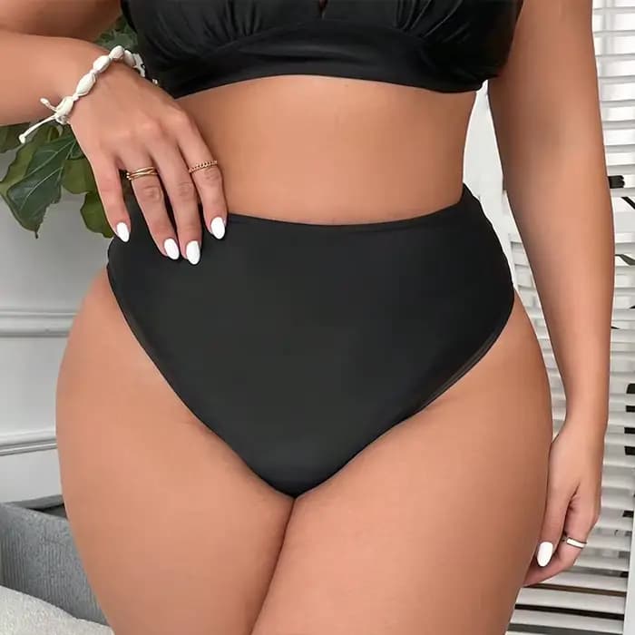 Maillot de bain grande taille, nouveau style européen et américain, maillot de bain bikini ajouré, maillot de bain une pièce grande taille pour femme