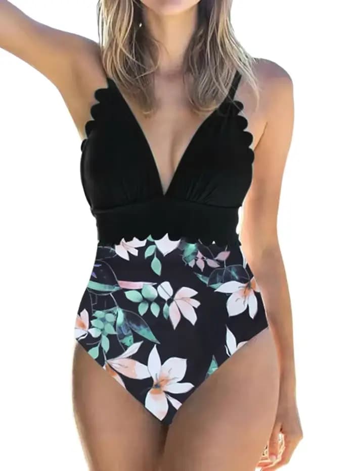 Maillot de bain une pièce taille haute