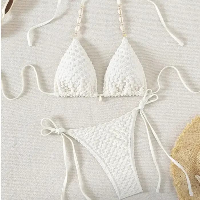 Blanc Sexy Bikinis 2026 maillots de bain femmes maillots de bain Push Up femme plage maillot de bain maillots de bain brésilien Bikini ensemble piscine baigneur