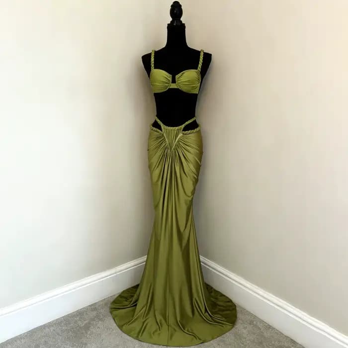 Maillot de bain bikini sexy tressé avec jupe