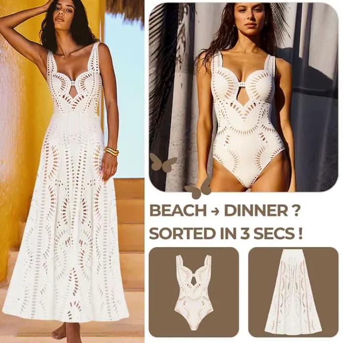 Flaxmaker 2025 été couleur unie évider une pièce maillot de bain ensembles femme Sexy col en V profond vacances maillots de bain maillots de bain
