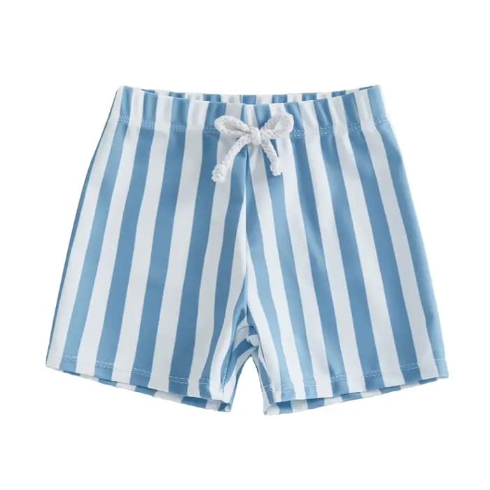 Maillot de bain d'été pour bébés garçons, imprimé rayé, taille élastique, short de plage pour enfant