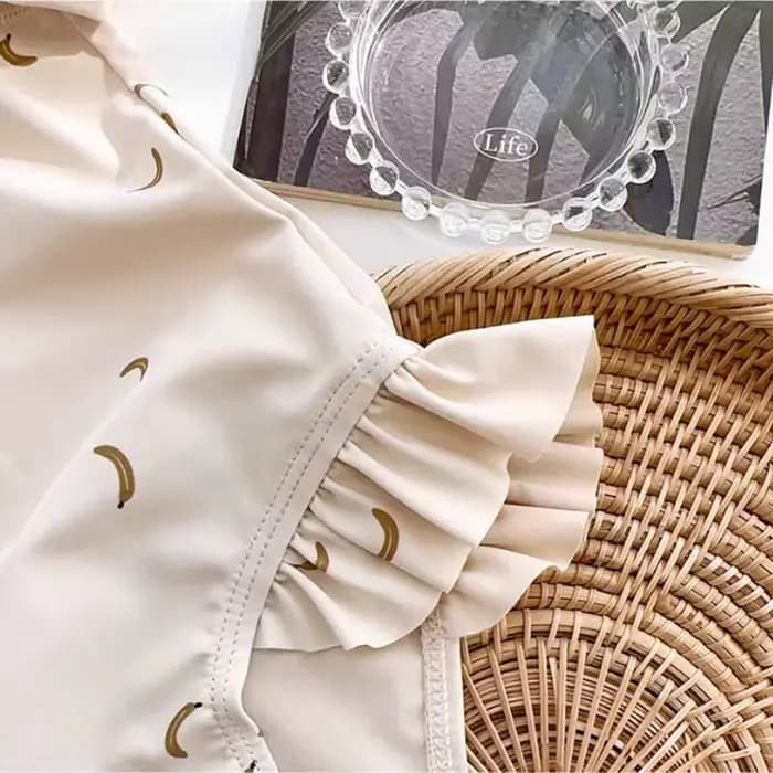 Maillot de bain pour enfants, combinaison pour filles, maillot de bain à manches longues, protection solaire pour bébé, séchage rapide, mignon, vêtements de plage d'été
