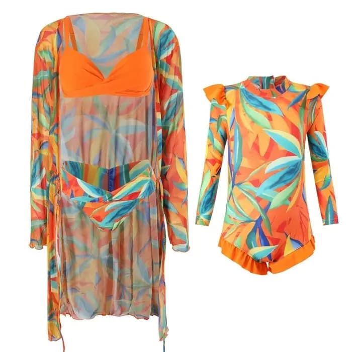 Maillot de bain UV pour mère et enfant, maillot de bain assorti pour la famille, pour femmes et filles, Bikini pour hommes et garçons, maillot de bain pour enfants et bébés, 2024