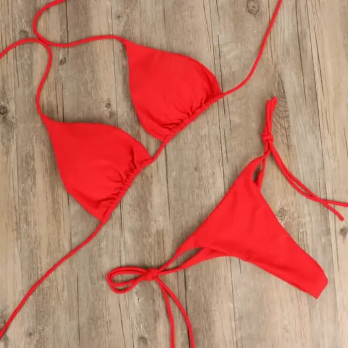 Maillot de bain d'été femmes Sexy Bikini ensemble push-up rembourré soutien-gorge string deux pièces maillots