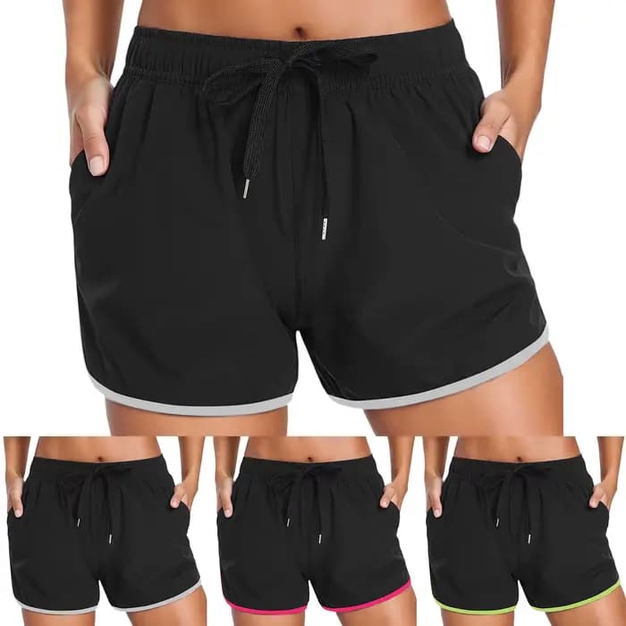 Shorts de bain pour femmes, shorts de sport à séchage rapide, shorts de bikini d'été, shorts de sport aquatiques, shorts de gym pour femmes