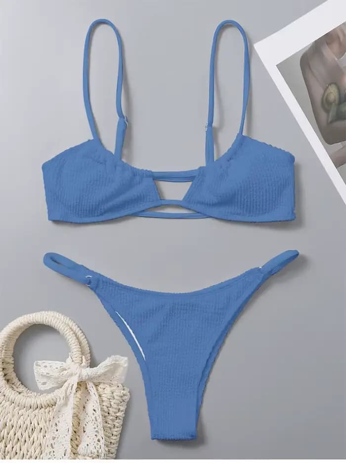 Mini bikini côtelé sexy pour femme